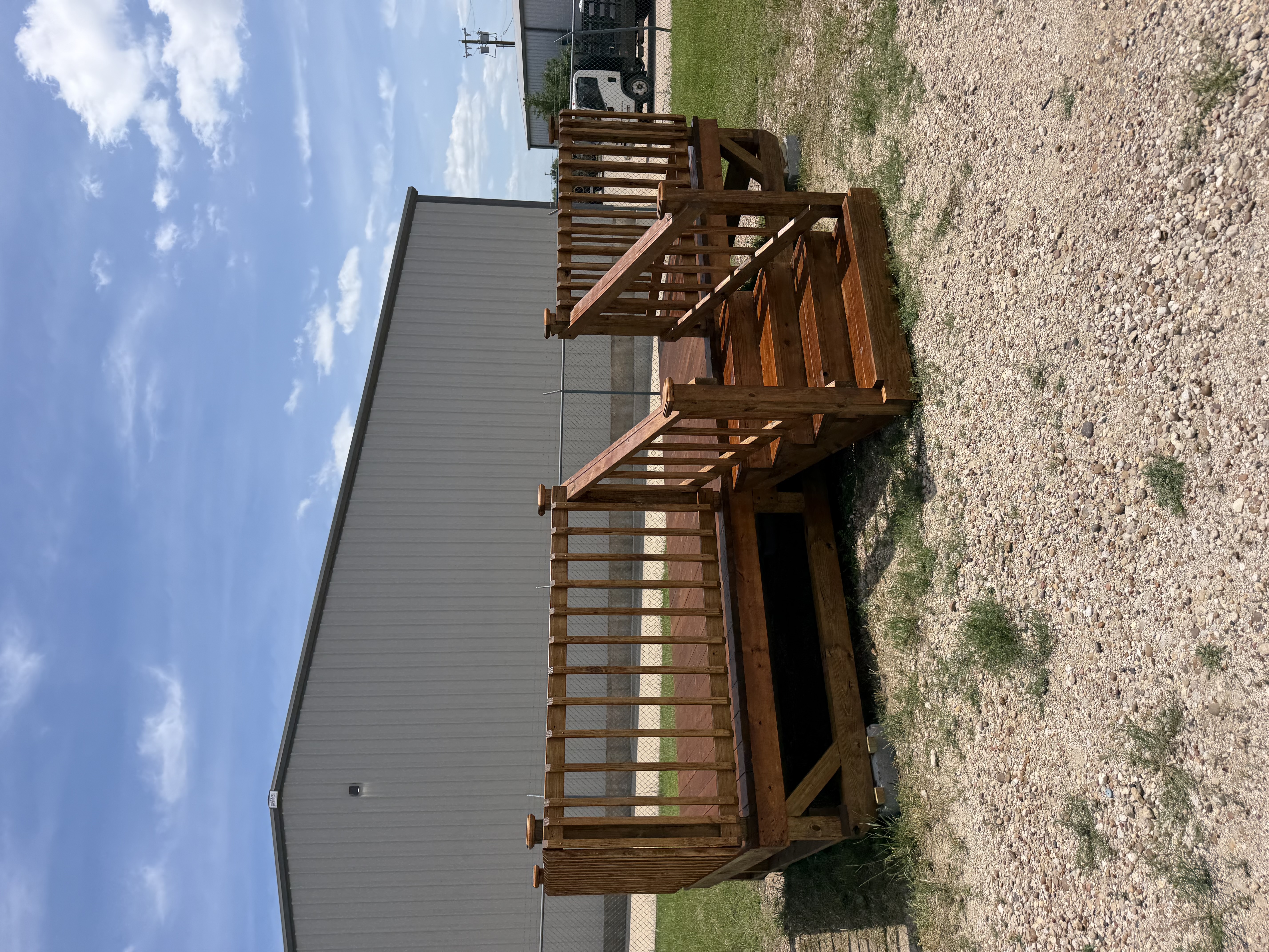 8' × 16' Used Deck at Heritage Structures Diboll Lot